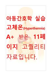[A+보장]아동간호학실습 고체온(Hyperthermia) 간호과정, 간호진단, 컨퍼런스, 케이스스터디 11페이지 자료입니다.