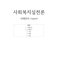 사회복지실천론 사례관리 레포트