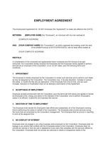 영문 고용계약서(Employment Agreement)