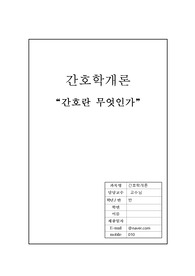 간호학개론과제- 간호란 무엇인가