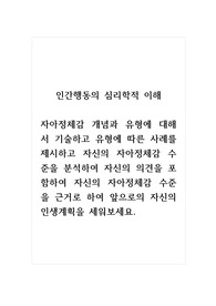 인간행동의심리학적이해_자아정체감 개념과 유형에 대해서 기술하고 유형에 따른 사례를 제시하고 자신의 자아정체감 수준을 분석하여 자신의 의견을 포함하여 자신의 자아정체감 수준을 근거로 하여 앞으로의 자신의 인생계획을 세워보세요.