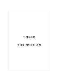 인지심리학_형태를 재인하는 과정