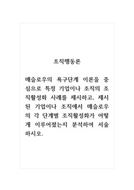 조직행동론_매슬로우의 욕구단계 이론을 중심으로 특정 기업이나 조직의 조직활성화 사례를 제시하고, 제시된 기업이나 조직에서 매슬로우의 각 단계별 조직활성화가 어떻게 이루어졌는지 분석하여 서술하시오.