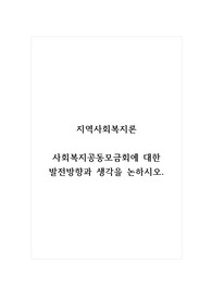 지역사회복지론_사회복지공동모금회에 대한 발전방향과 생각을 논하시오.