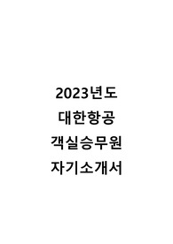 2023년도 대한항공 객실승무원 자기소개서(서류합격), 일반 문과생의 승무원 도전기