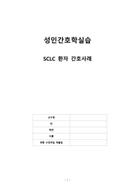 A+ 받은 성인간호과정 / 소세포폐암 환자 간호과정 간호진단 2개, 문헌고찰, 사정 ~ 간호평가, 이론적 근거 포함