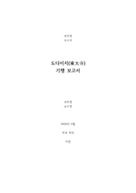 도다이지 기행 보고서