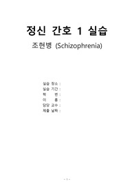 23년 A+, 정신간호학 실습 케이스, 조현병 케이스, 스키조 케이스