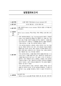 GC를 이용한 지방산(Marine Source standard) 분석