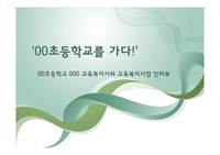학교사회복지사 인터뷰 PPT 발표자료