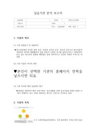 청소년수련관 실습기관분석 보고서