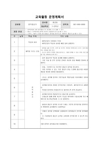현 초등학교 강사의 음악줄넘기 교육활동 운영계획서