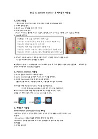 EKG, patient monitor, 제세동기 사용법