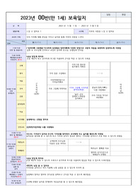 평가제용 보육일지 만1세 5월 한달분