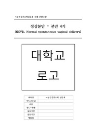 여성건강간호학실습 분만 4기 문헌고찰
