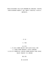 A+현재 우리나라에서 가장 시급히 해결해야 할 사회문제는 무엇이며, 사회복지차원에서 해결할 수 있는 방안은 무엇인지를 논리적으로 제시하시오
