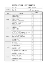 만0세 상반기 영아발달평가와 체크리스트(3명)