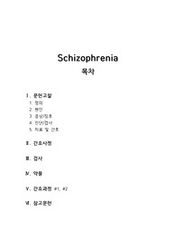 A+ <Schizophrenia> 조현병 간호과정 케이스 스터디