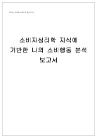 소비자심리학_소비자심리학 지식에 기반한 나의 소비행동 분석 보고서