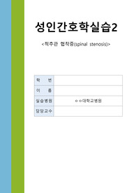 &lt;A+자료&gt; 성인간호학 케이스 CASE STUDY 정형외과 실습케이스 간호과정 척추관협착증, 디스크, Spinal stenosis