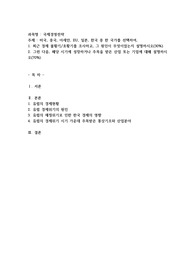 미국, 중국, 아세안, EU, 일본, 한국 중 한 국가를 선택하여