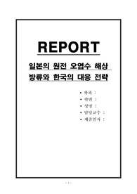 일본 원전 오염수 해상 방류와 한국의 대응 전략