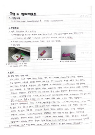 [유기화학실험1] 실험4_결과레포트_TLC-chromatography