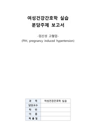 A+자료_여성건강간호학실습_PIH_분담과제