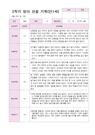 영아 관찰 기록일지 만 1세 10명