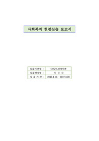 사회복지사-사회복지현장실습보고서샘플