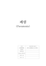 [A+아동간호케이스] 아동 효성병원_폐렴 pneumonia 2022년 자료