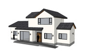 [건축설계-스케치업 소스][단독주택, 전원주택] - 45평 홈트리오 HD269 전원주택 건축설계 스케치업 3D 파일