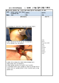 수술절차 관찰 기록지 (SLNB-sentinel lymph node biopsy/T.T-Total Thyroidectomy)