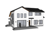 [건축설계-스케치업 소스][단독주택, 전원주택] - 52평 홈트리오 상주 별에서 온 그대 전원주택 건축설계 스케치업 3D 파일