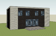 [건축설계-스케치업 소스][단독주택, 전원주택] - 44평 홈트리오 4인가족 프로젝트 전원주택 건축설계 스케치업 3D 파일