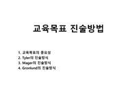 교육목표 진술방법