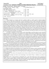 [유기화학실험 A+] Synthesis of Stilbene by Alkene Metathesis Reaction (lab report/랩리포트/결과보고서)