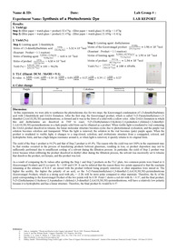 [유기화학실험 A+] Synthesis of a Photochromic Dye (lab report/랩리포트/결과보고서)