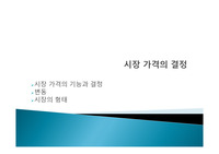 시장 가격의 결정(수요와 공급)