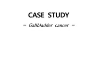담낭암(Gallbladder cancer) 케이스 간호과정 A+