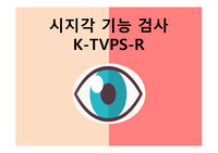 시지각 기능 검사 K-TVPS-R PPT