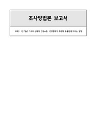 조사방법론. 1인가구 신체적, 행태적 건강이 우울감에 미치는 영향. 설문지