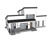 [건축설계-스케치업 소스][단독주택, 전원주택] - 37평 홈트리오 해질녘의 여유 전원주택 건축설계 스케치업 3D 파일