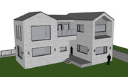[건축설계-스케치업 소스][단독주택, 전원주택] - 61평 홈트리오 무안 랜드마크 MA61 전원주택 건축설계 스케치업 3D 파일