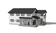 [건축설계-스케치업 소스][단독주택, 전원주택] - 76평 홈트리오 대가족의 모여 사는 행복 전원주택 건축설계 스케치업 3D 파일