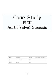 [성인간호학 - 대동맥판막협착증 Aortic Valve Stenosis 케이스 자료] - 간호진단 3개