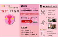 여성간호학 성교육 및 성상담 교육자료(월경, PMS) 팜플렛