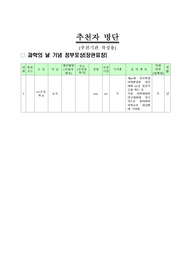 과학의날 우수교사 표창 공적조서