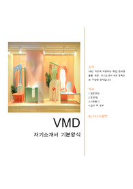 VMD 합격 자기소개서 (1) - 일반 4대 양식 (회사 미지정/범용)