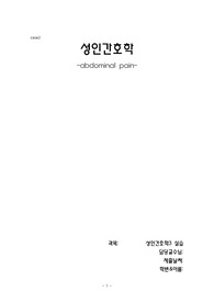 성인간호학 케이스스터디 급성복통